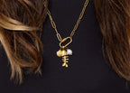 Silver Paperclip Carabiner Necklace