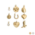 18K Gold PVD Stainless Steel Coastal Cowboy Charm Set: Stainless
