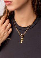 Silver Paperclip Carabiner Necklace