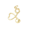 Gold Stethoscope Charm