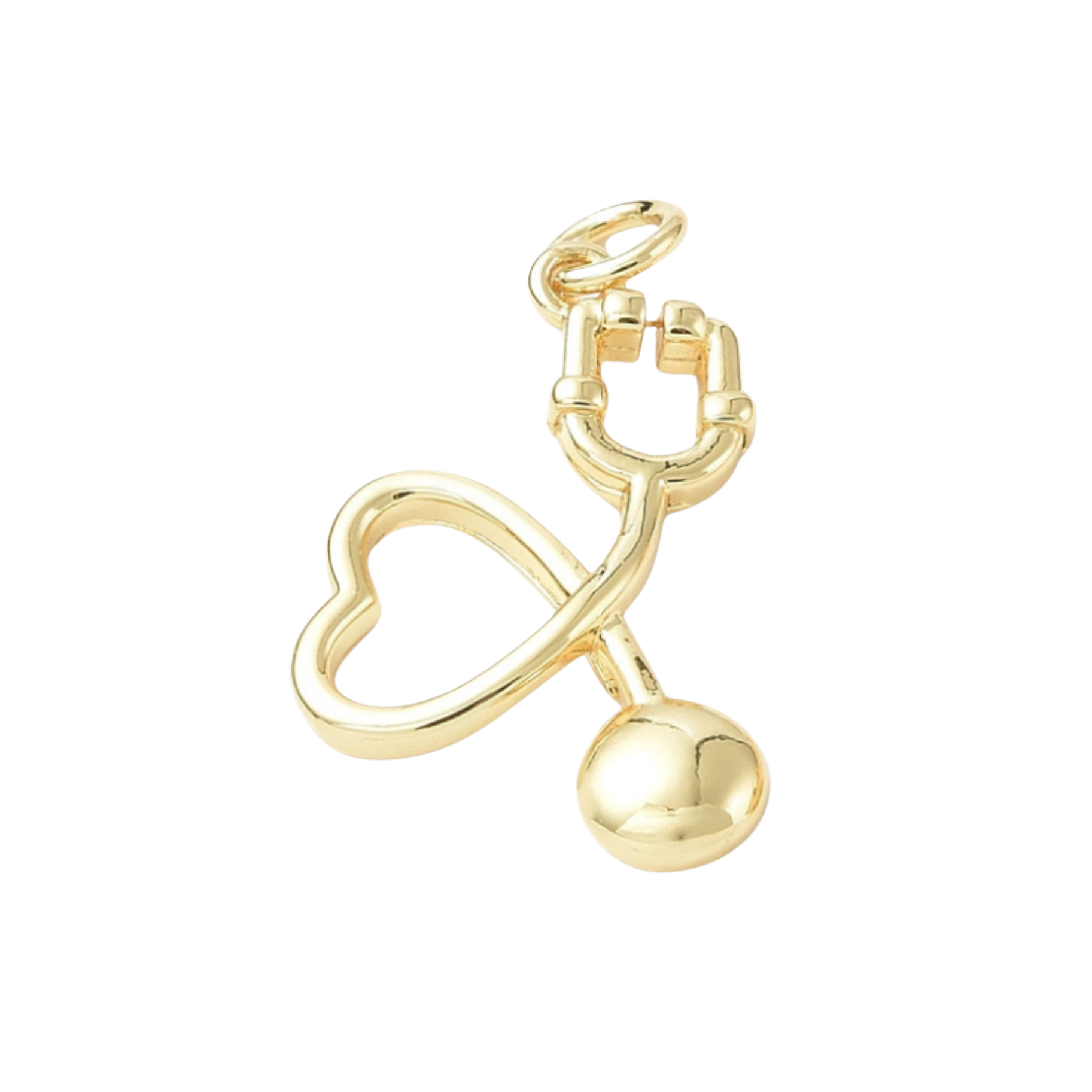 Gold Stethoscope Charm
