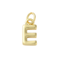 18k Gold Plated Brass Initial Charm Individual Letters: E