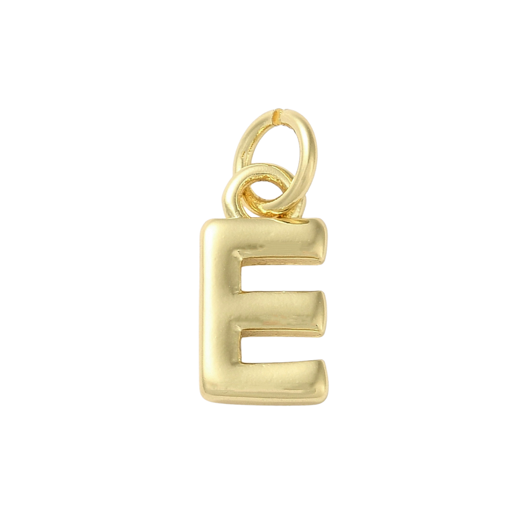 18k Gold Plated Brass Initial Charm Individual Letters: C