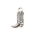 Silver Alloy Cowboy Boot Charm