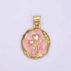 Gold Filled Pink Tulip Charm