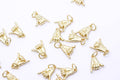 Matte Gold/Silver Shaka Hand Sign Charm, CPS105,CPG105: Gold / 6pcs