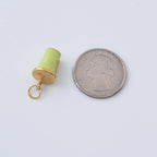 Matcha Cup Charm Gold Filled Enamel Tea Pendant CP2305