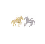 Gold Or Silver Horse Charm,Double Sided Horse Charm CPG1209: Gold / 10pcs