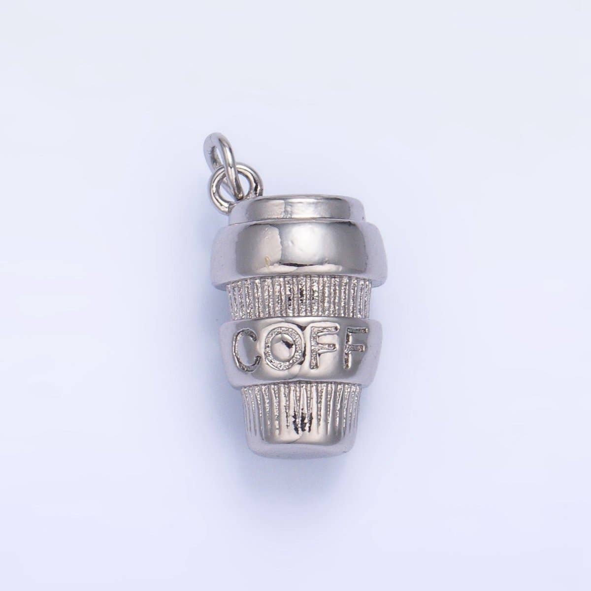 24K Gold Filled Mini 3D Multidimensional Coffee Tumbler Drink Charm in Gold & Silver | W670: Gold