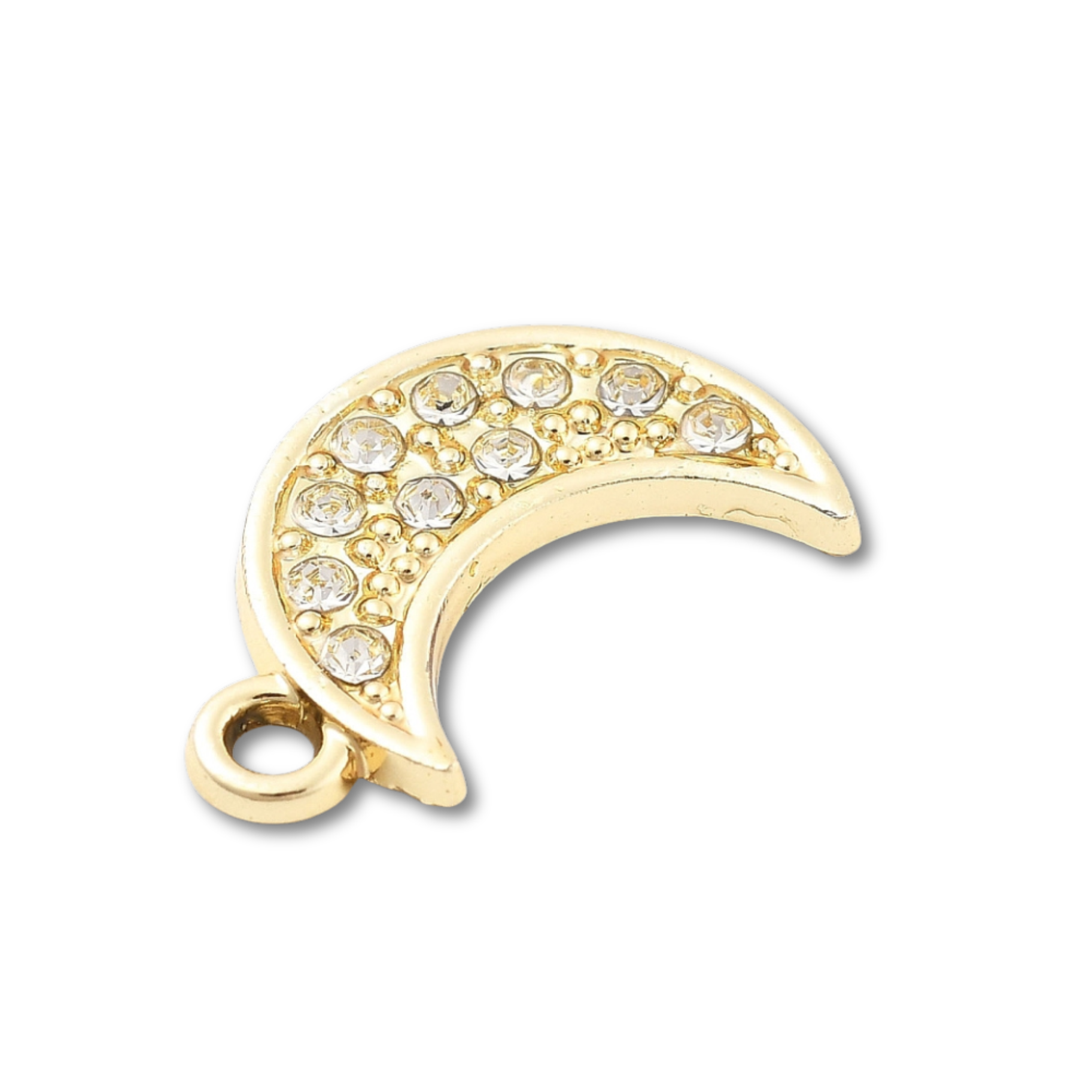 Gold Alloy Moon Charm