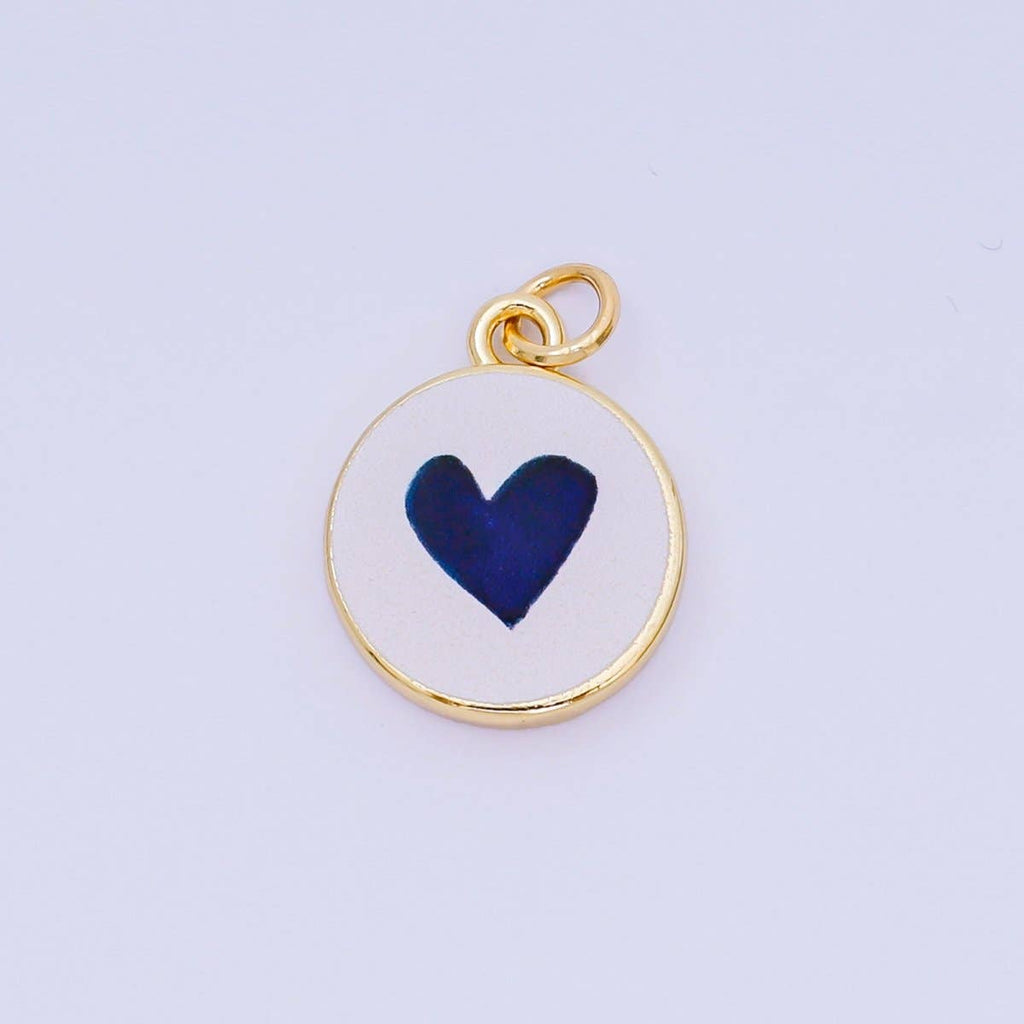 Navy Blue Painted Heart