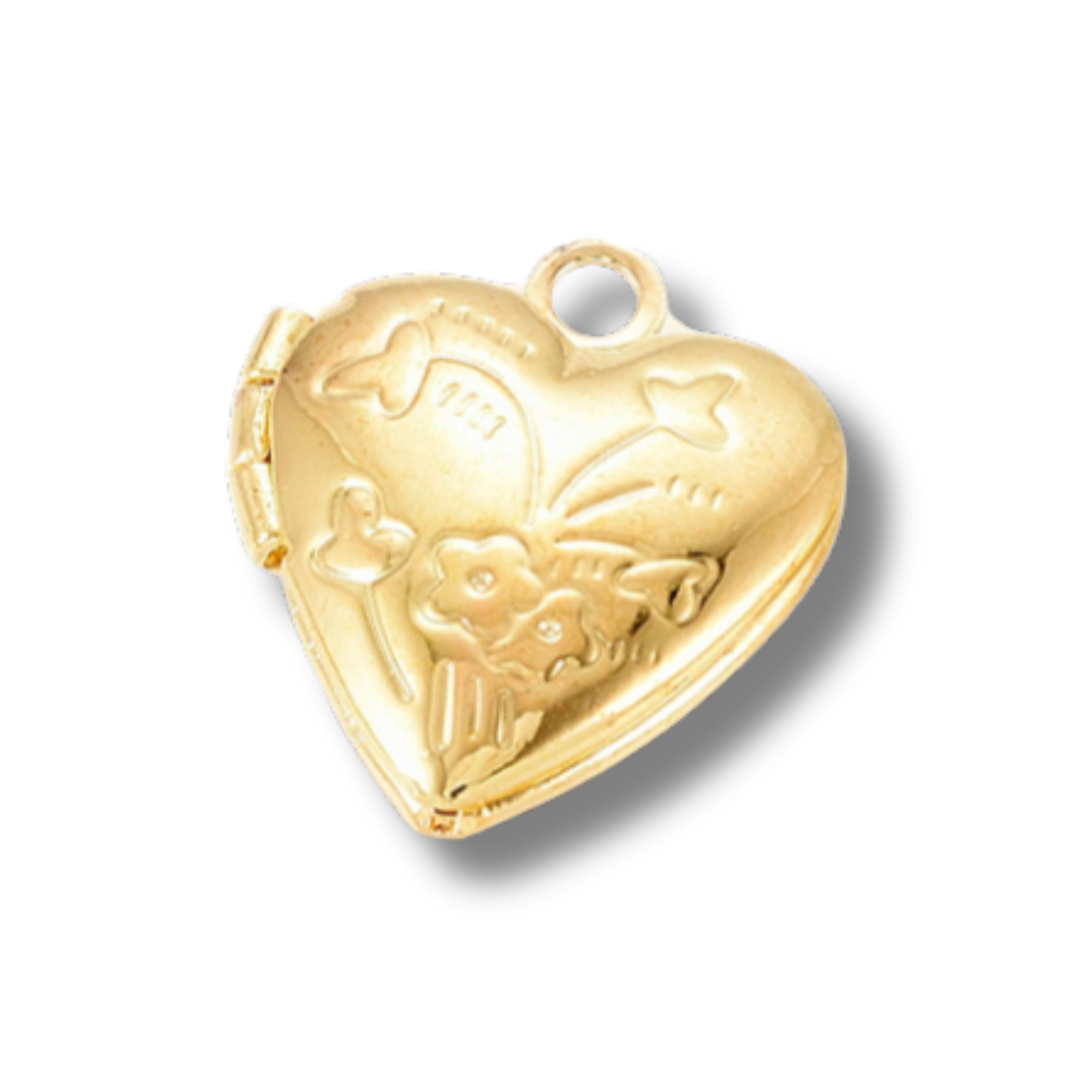 Heart Locket Charm: Silver