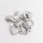 18K Gold PVD Stainless Steel Coastal Cowboy Charm Set: Stainless