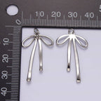 14K Gold Filled 30mm Ribbon Bow Minimalist Charm in Gold & Silver | AG494: Gold