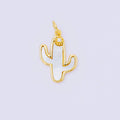 Gold Filled Shell Pearl Cactus Flower Charm