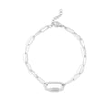 Silver Paperclip Carabiner Bracelet