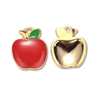 Gold Alloy Red Apple Charm