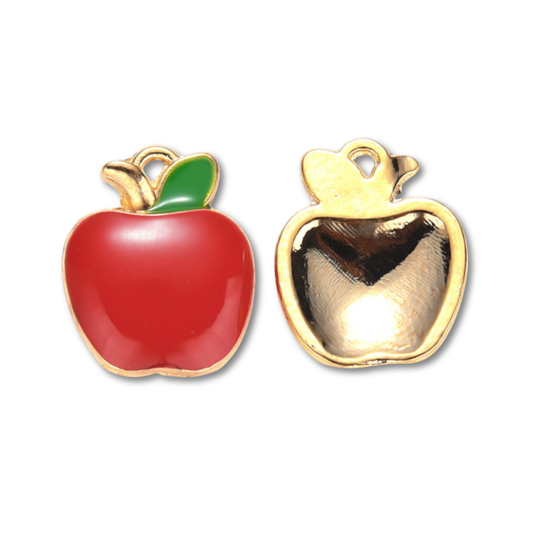Gold Alloy Red Apple Charm