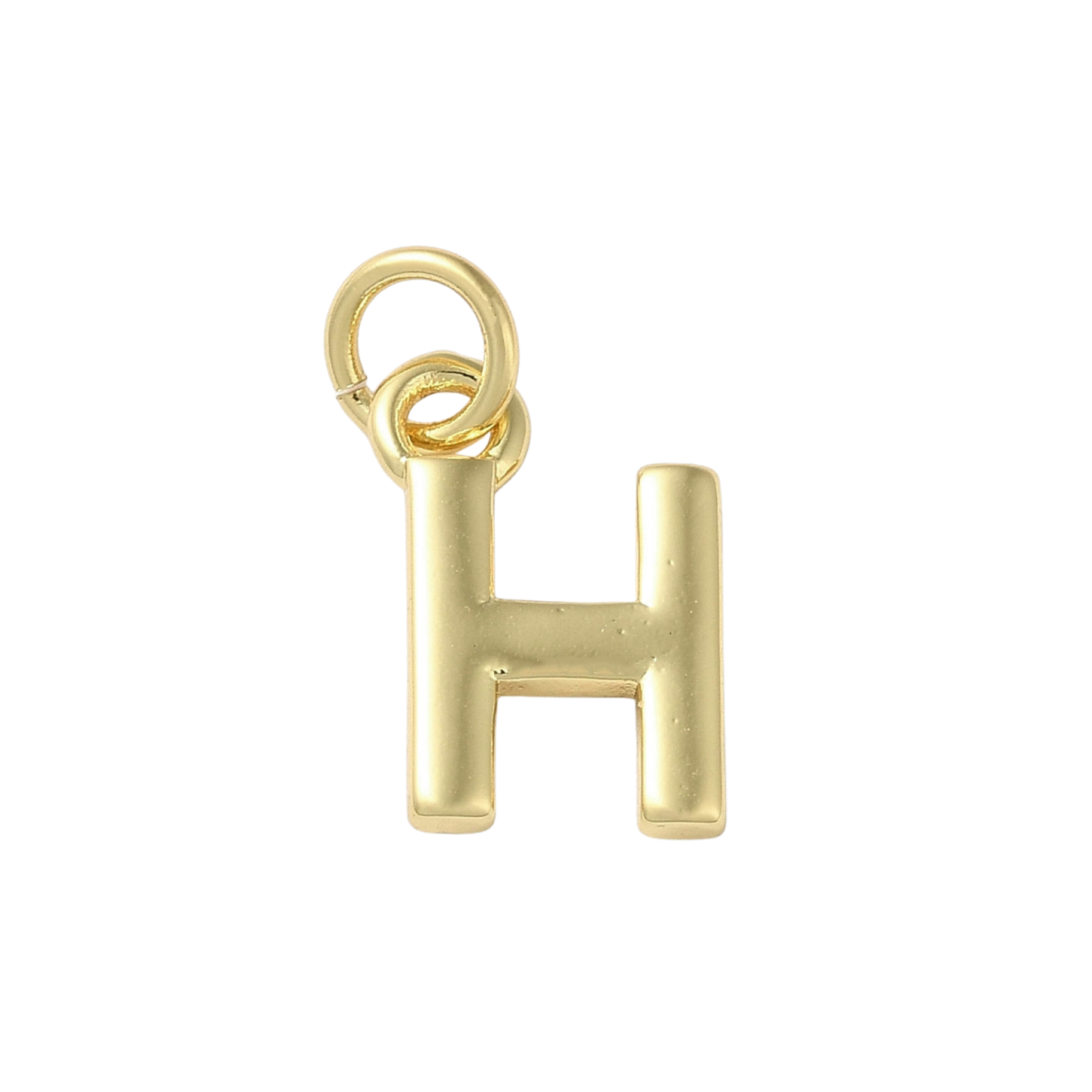 18k Gold Plated Brass Initial Charm Individual Letters: A
