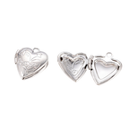 * Silver Vintage Heart Locket Charm