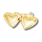 Heart Locket Charm: Silver