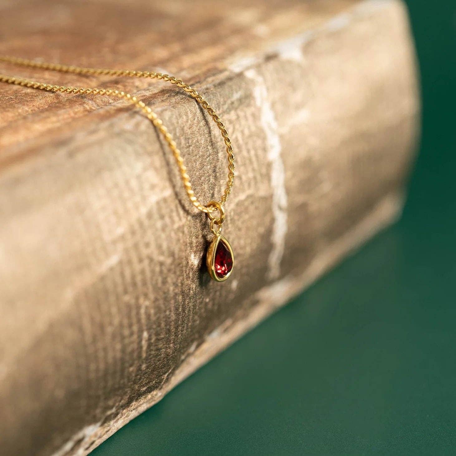 July Teardrop Birthstone Charm