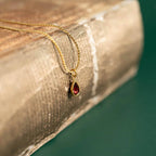 18K Gold PVD Teardrop Birthstone Charm: September