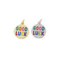 Rainbow Good Luck Coin Charm For Jewelry Making, CPG-CPS2785: Gold / 6pcs