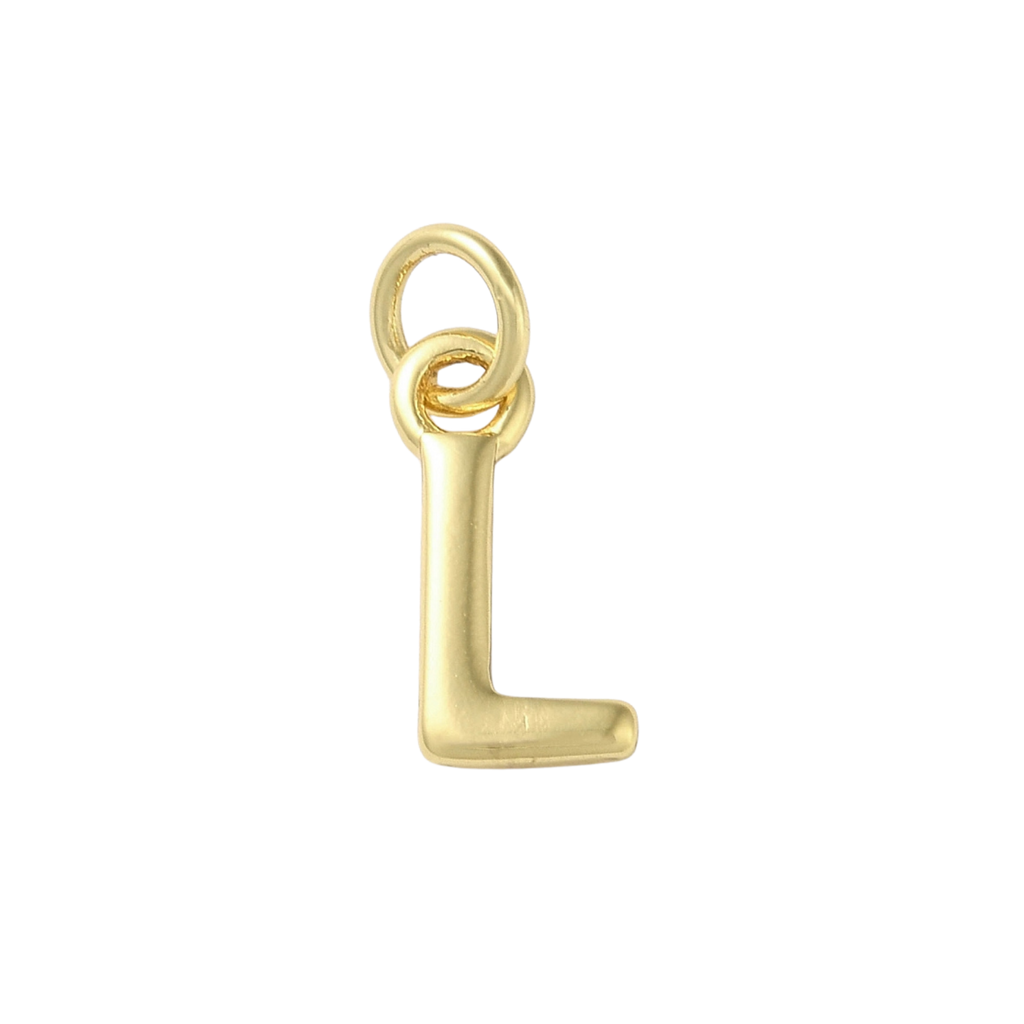 18k Gold Plated Brass Initial Charm Individual Letters: D