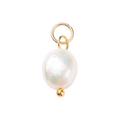 Gold Brass Freshwater Pearl Charm
