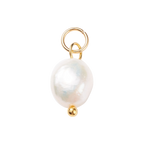 Gold Brass Freshwater Pearl Charm