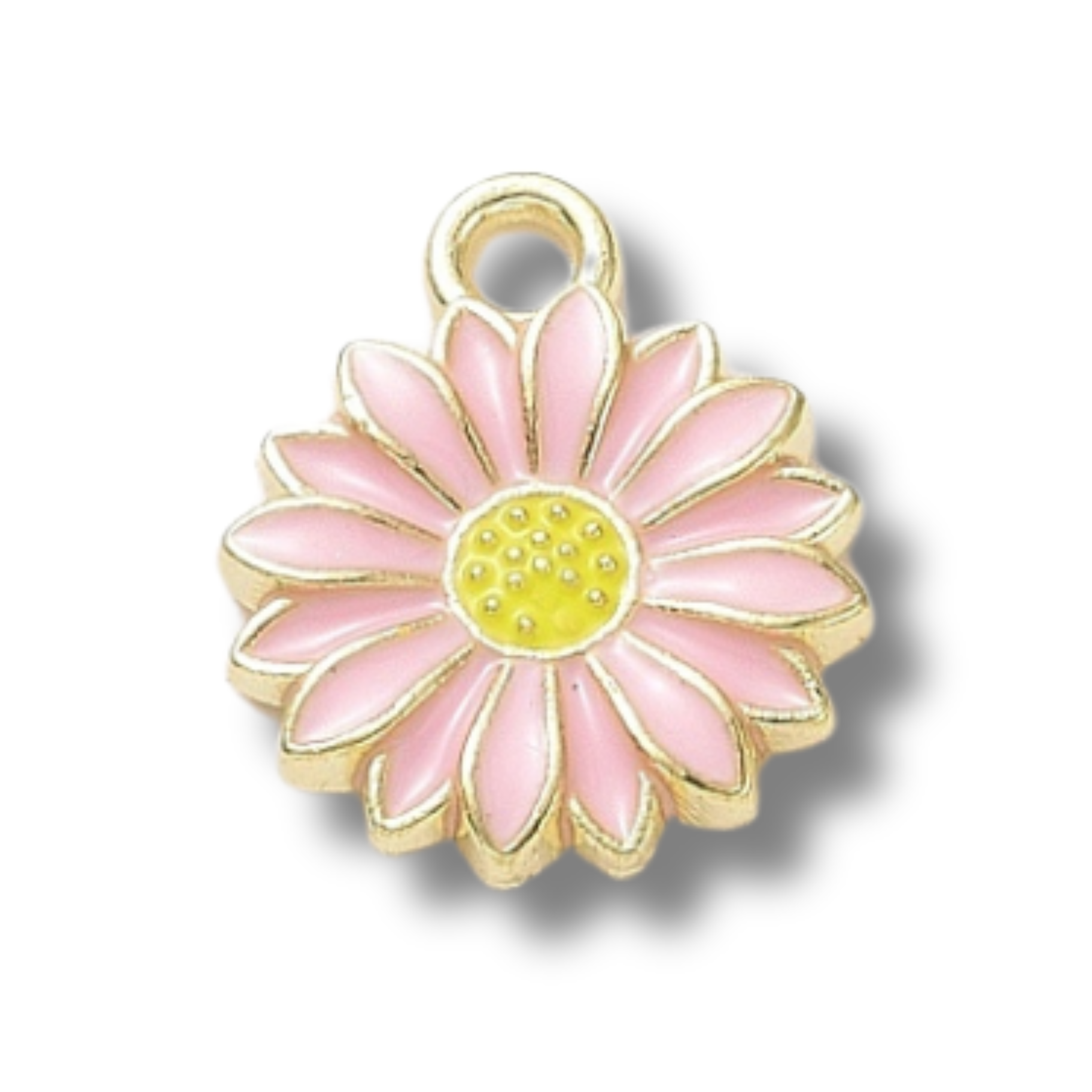 Daisy Gold Charm: Yellow