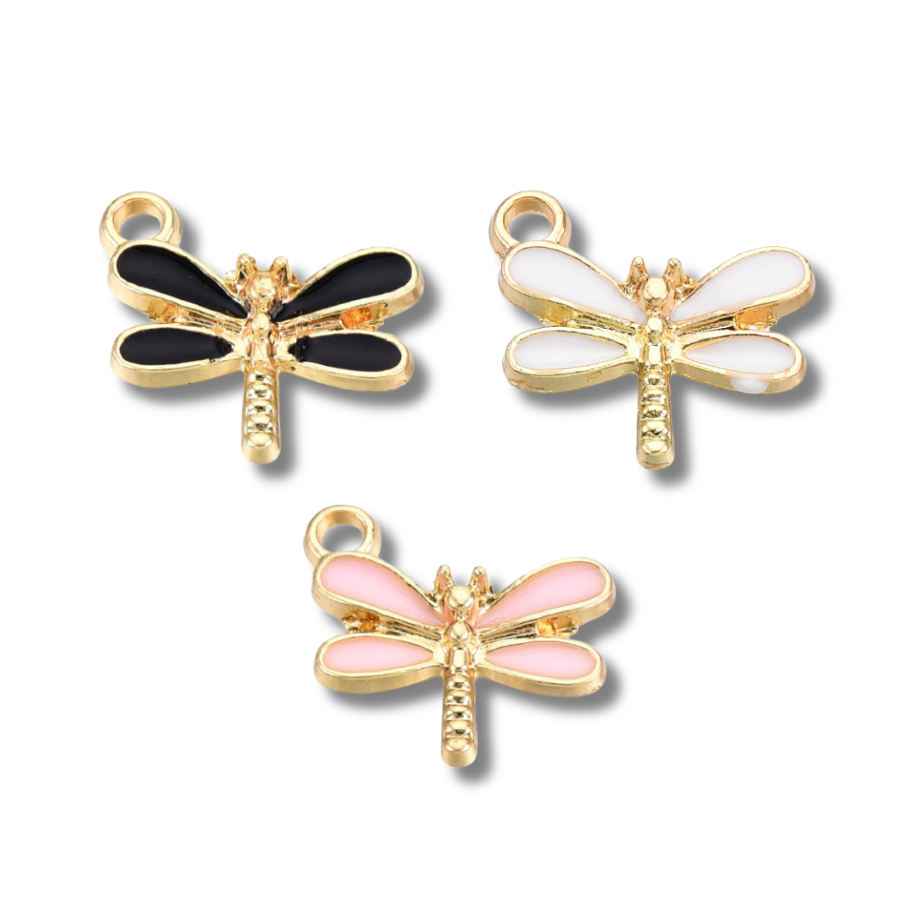 Dragonfly Charm: White or pink