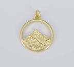 Fire Dainty 18K Gold Charm Element Charm CP1556: #02