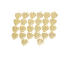 Gold Heart Initial Letter Two-Sided Monogram Charm CPG2207: One full set 26pcs