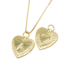 Gold Heart Initial Letter Two-Sided Monogram Charm CPG2207: One full set 26pcs