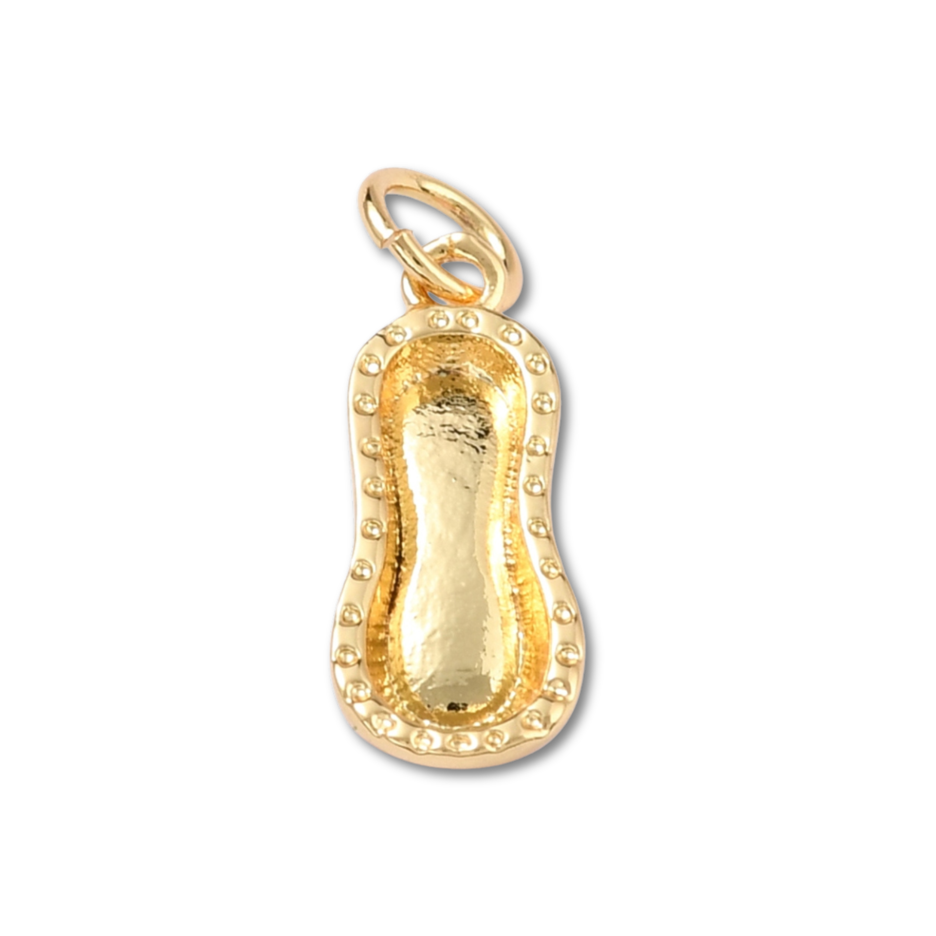 18k Gold Plated Brass Pink Ballet Shoe Charm