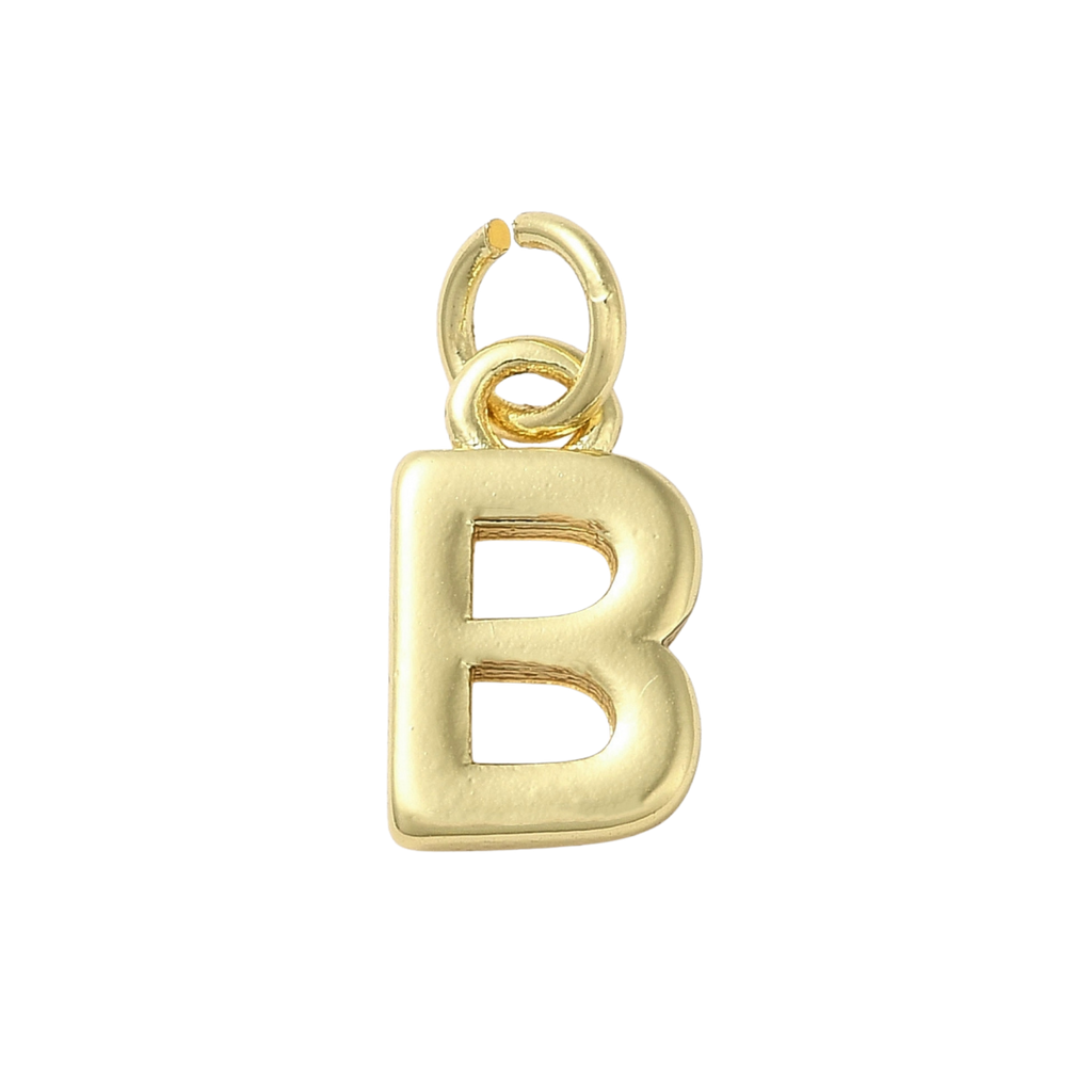 18k Gold Plated Brass Initial Charm Individual Letters: D