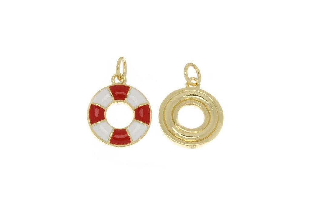 Life Buoy/Saver/Lifeguard Charm Pendant CPG2691: Red