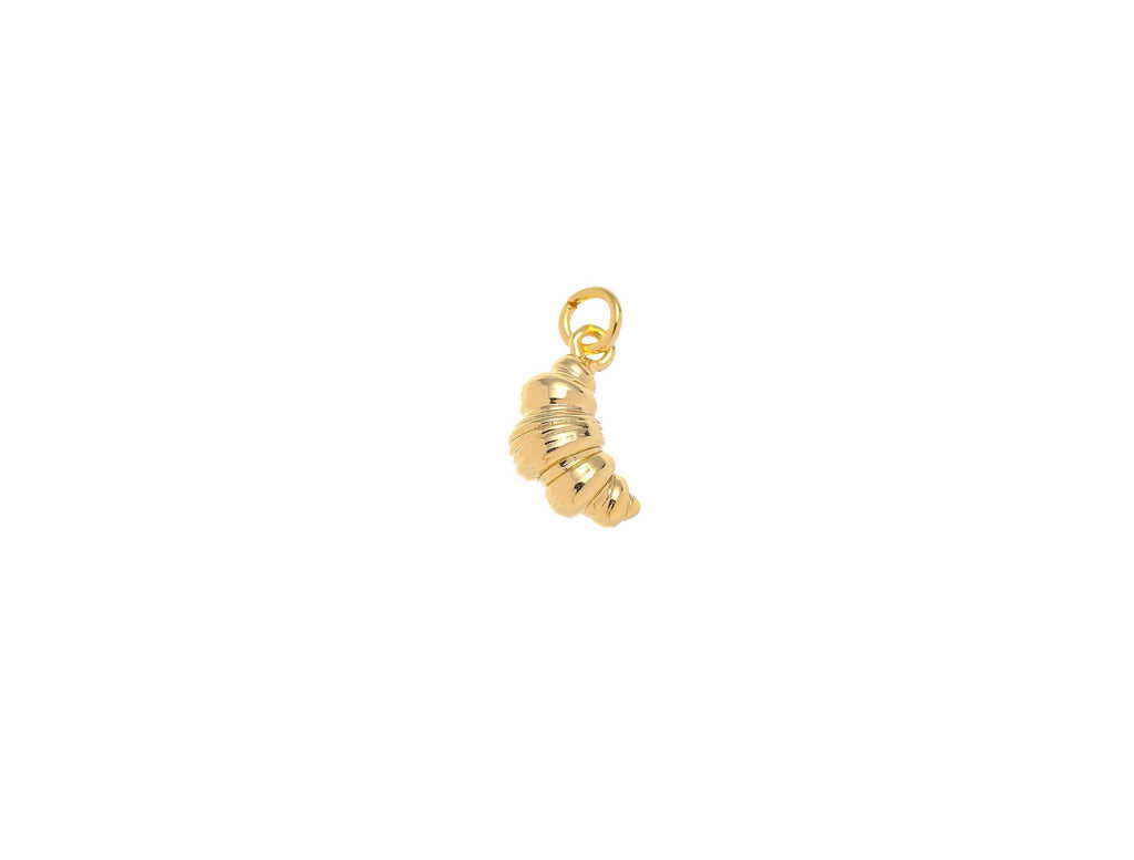 Gold Croissant Charm Pendant for Bracelet Necklace CPG1522: 5 pieces