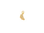 Gold Croissant Charm Pendant for Bracelet Necklace CPG1522: 5 pieces