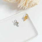 18K Gold PVD Stainless Steel Mushroom Charm: Gold