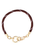 Brown Paracord Charm Bracelet