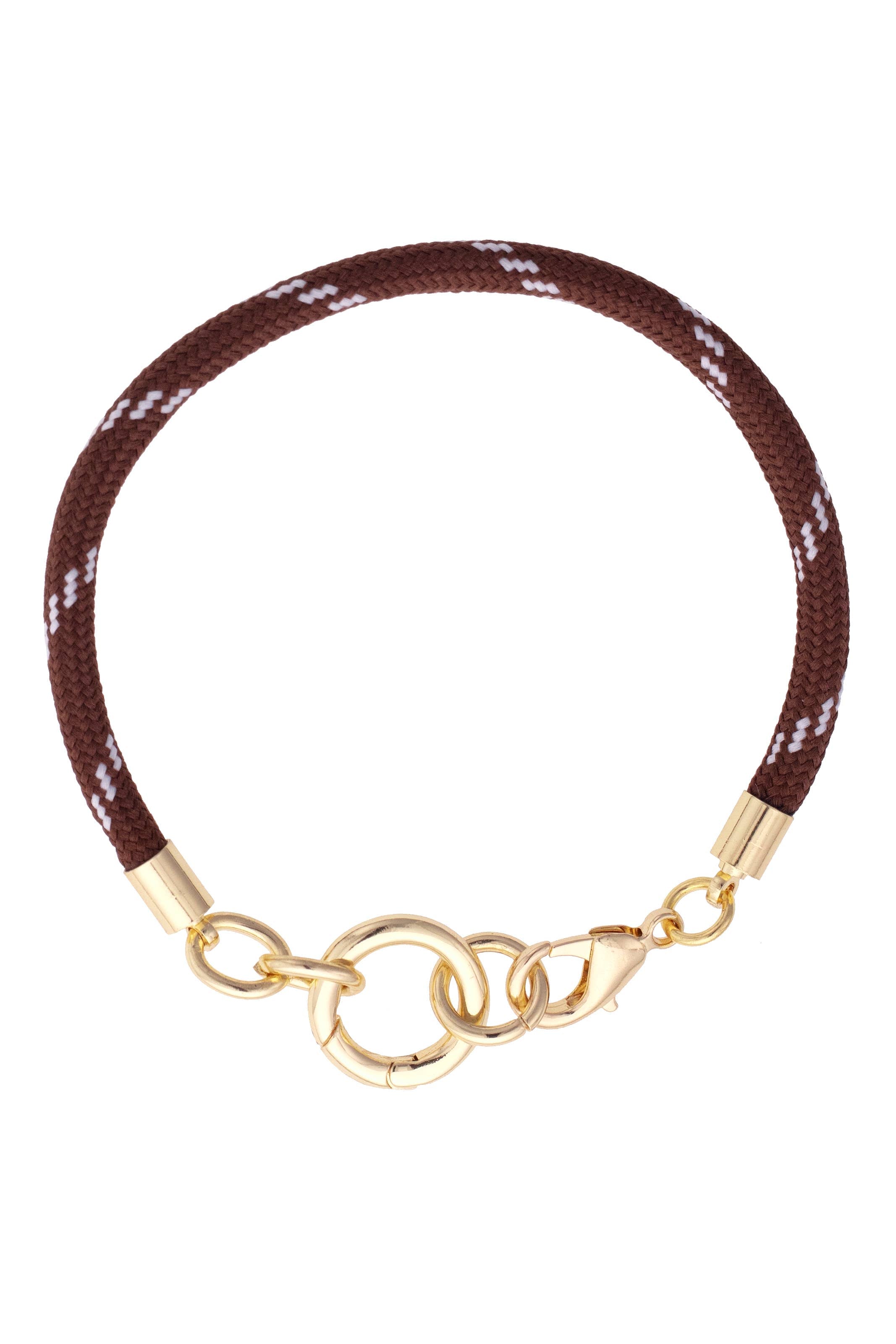 Brown Paracord Charm Bracelet