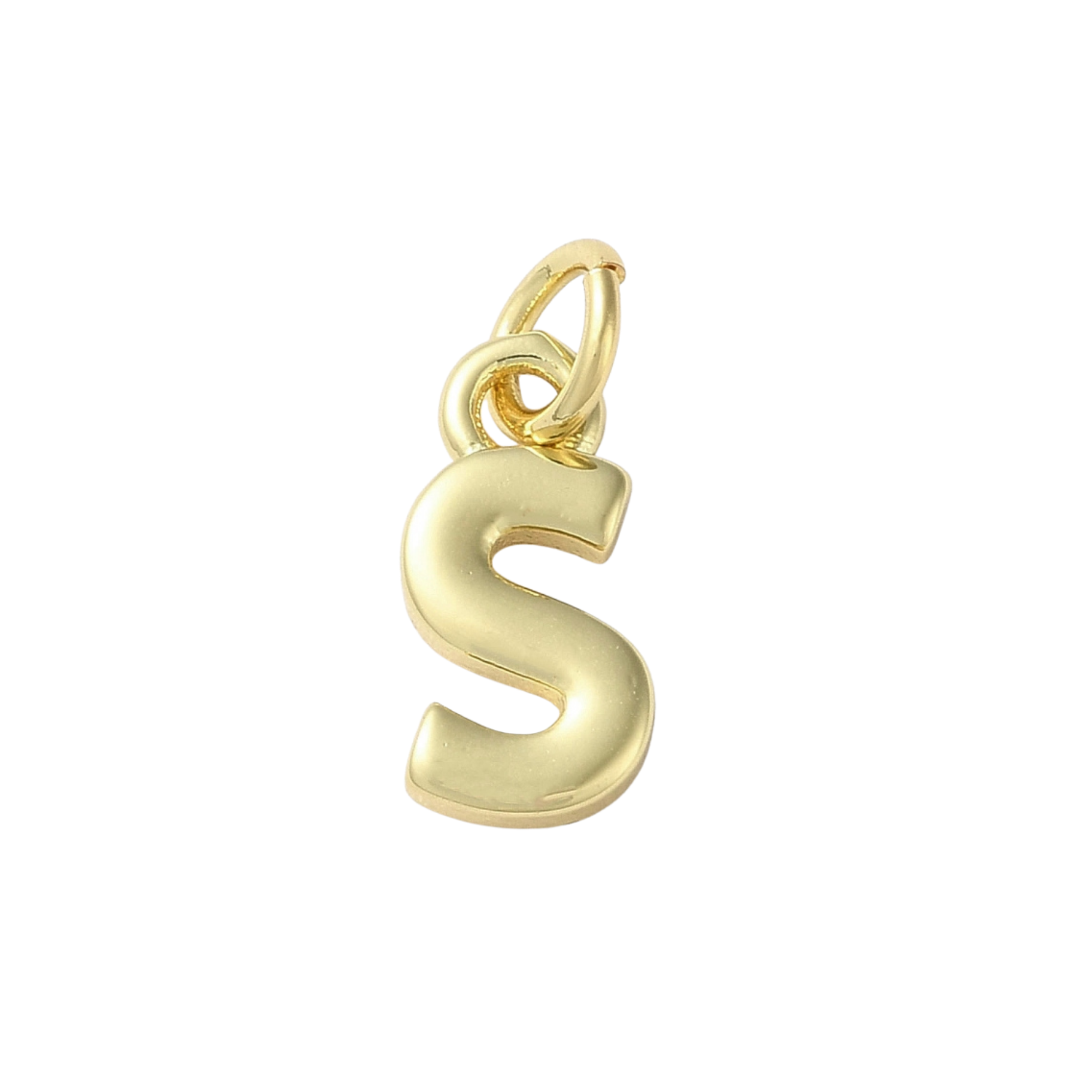 18k Gold Plated Brass Initial Charm Individual Letters: D