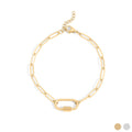 Gold Paperclip Carabiner Bracelet