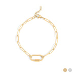 Gold Paperclip Carabiner Bracelet