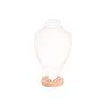 Natural Wood & Leather Necklace Display: White / Large