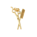 18k Gold Plated Stylist Tools Charm