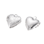 * Silver Vintage Heart Locket Charm